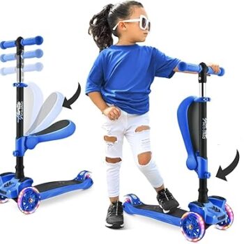 Hurtle Monopattino Bambini, Monopattino a 3 Ruote, Monopattino Pieghevole per Bambini con Altezza Regolabile