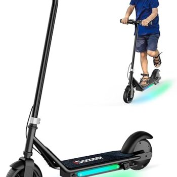 iScooter IK3 Monopattino elettrico per bambini dai 6 ai 12 anni, freno elettronico a leva