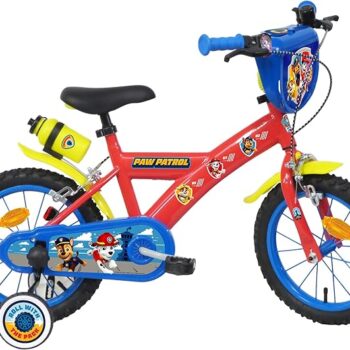 Bicicletta ATLAS bambino Bicicletta 14' Paw Patrol equipaggiata con 2 freni, Targa anteriore decorativa
