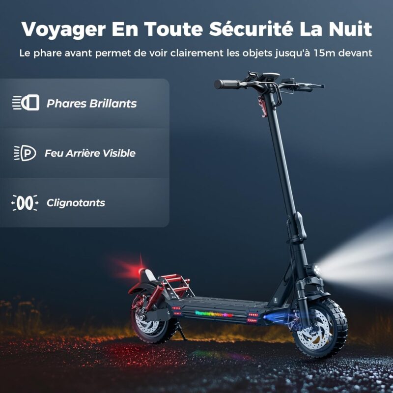 iScooter 10" Monopattino Elettrico per Adulti con Serrature Elettroniche - immagine 8