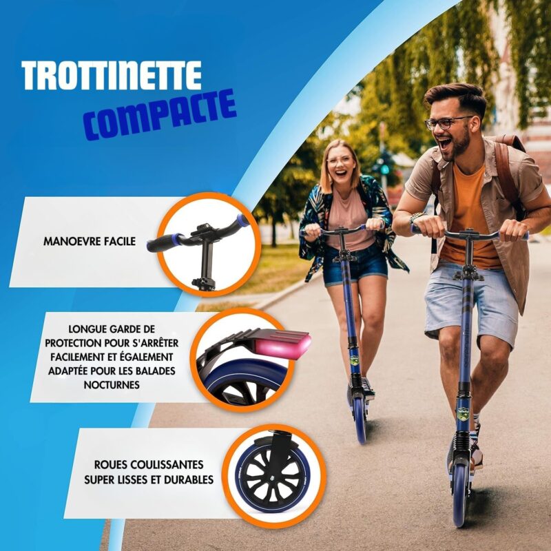 Serenelife Monopattino Freestyle, Monopattino per Adulti e Adolescenti - Altezza Regolabile - immagine 7
