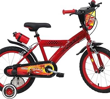 Bicicletta ATLAS Bicicletta 16'' bambino Cars/Disney dotata di 2 freni, targa anteriore decorativa