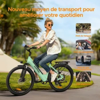 HILLMILES Milecity 1 - Bicicletta Elettrica 26" - Motore 250W